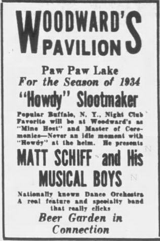 Woodward Pavillion - 14 Jul 1934 Ad